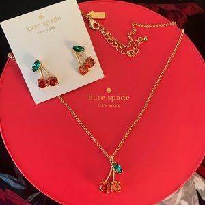 NEW IN BOX KATE SPADE CHERRY JEWELRY SET